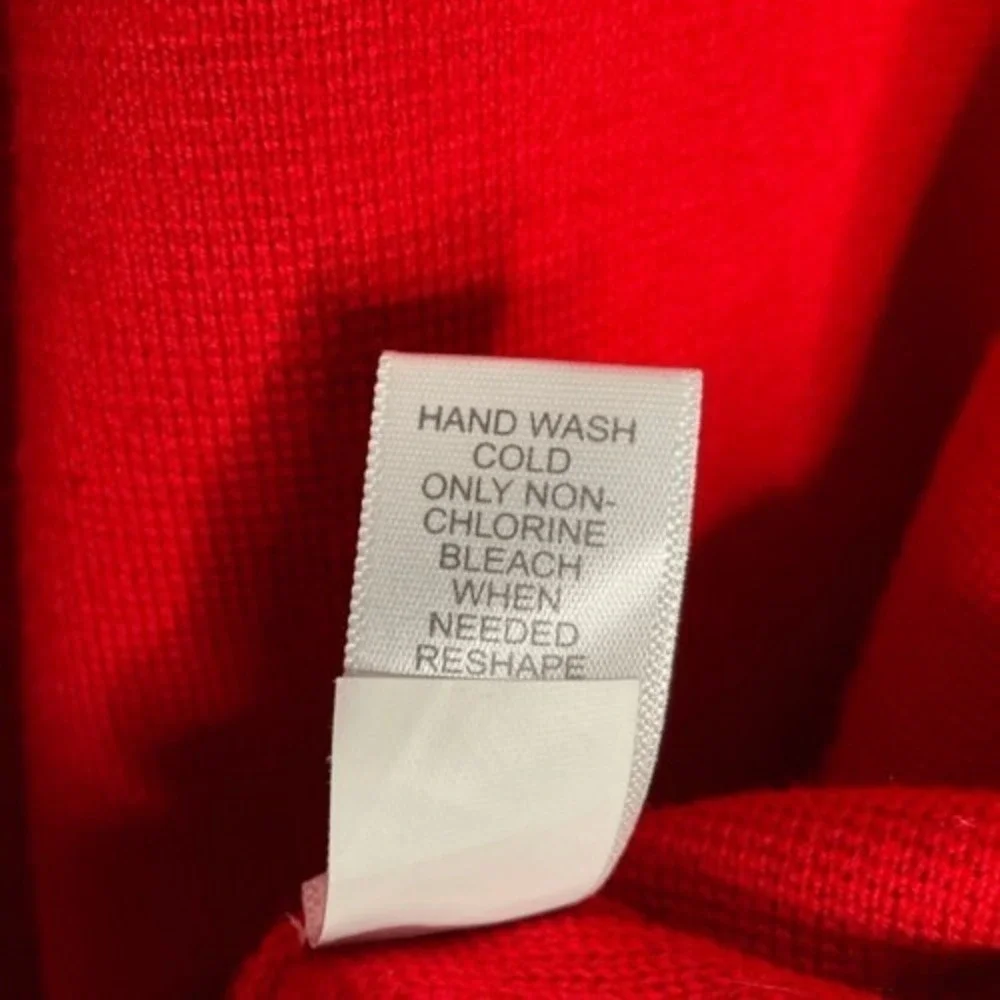 Banana Republic Red‎ Elbow Patch 1/4 Zip Sweater Men Large China Wool/Polyester